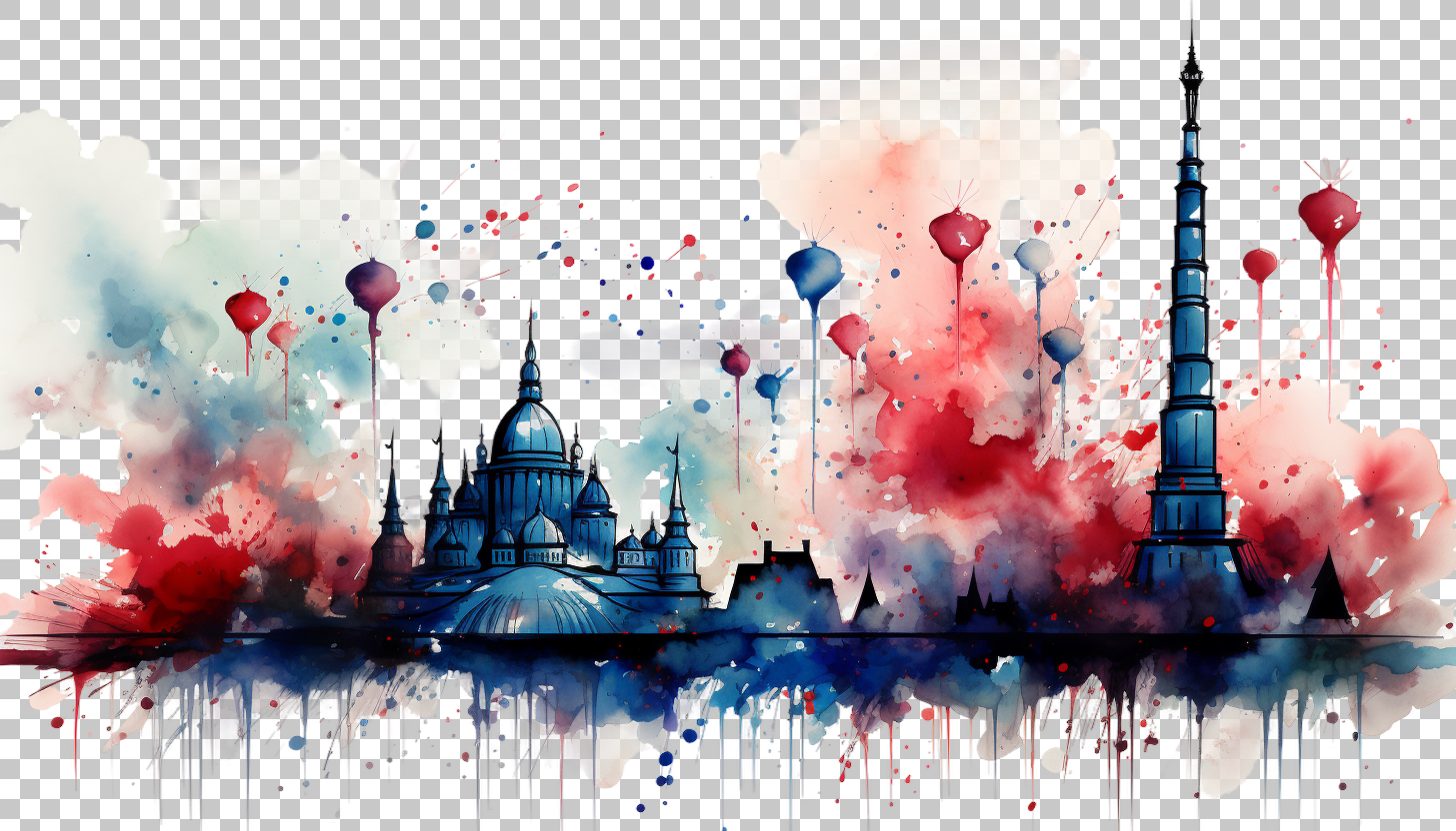 Fourth of July Parade png, Patriotic Procession, American Celebration