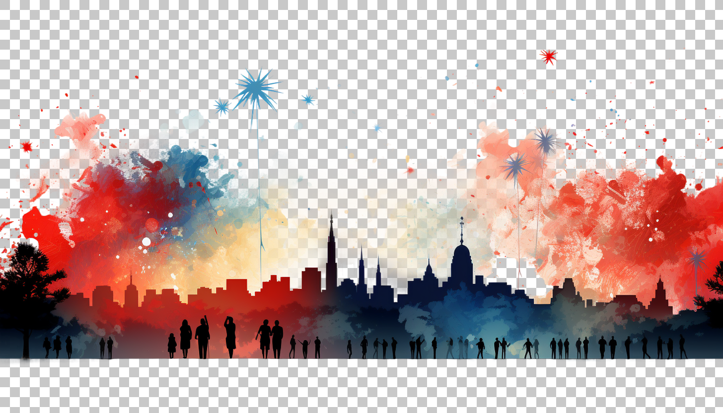 Patriotic Celebration Parade png, Independence Day Festivities, National Spirit