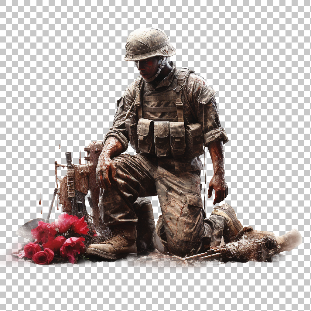 Memorial Day png, Tribute to Service, Remembrance Day