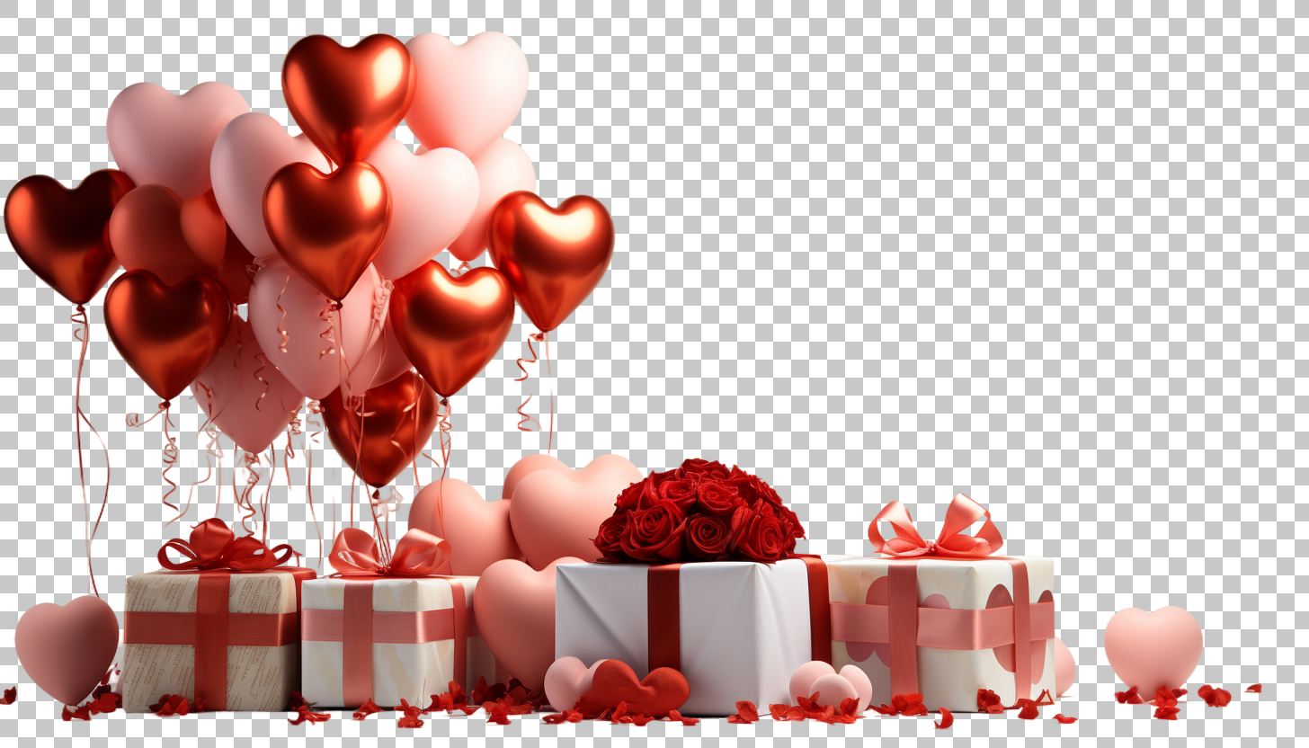 Valentine Day png, Heartfelt Gifts, Romantic Exchange