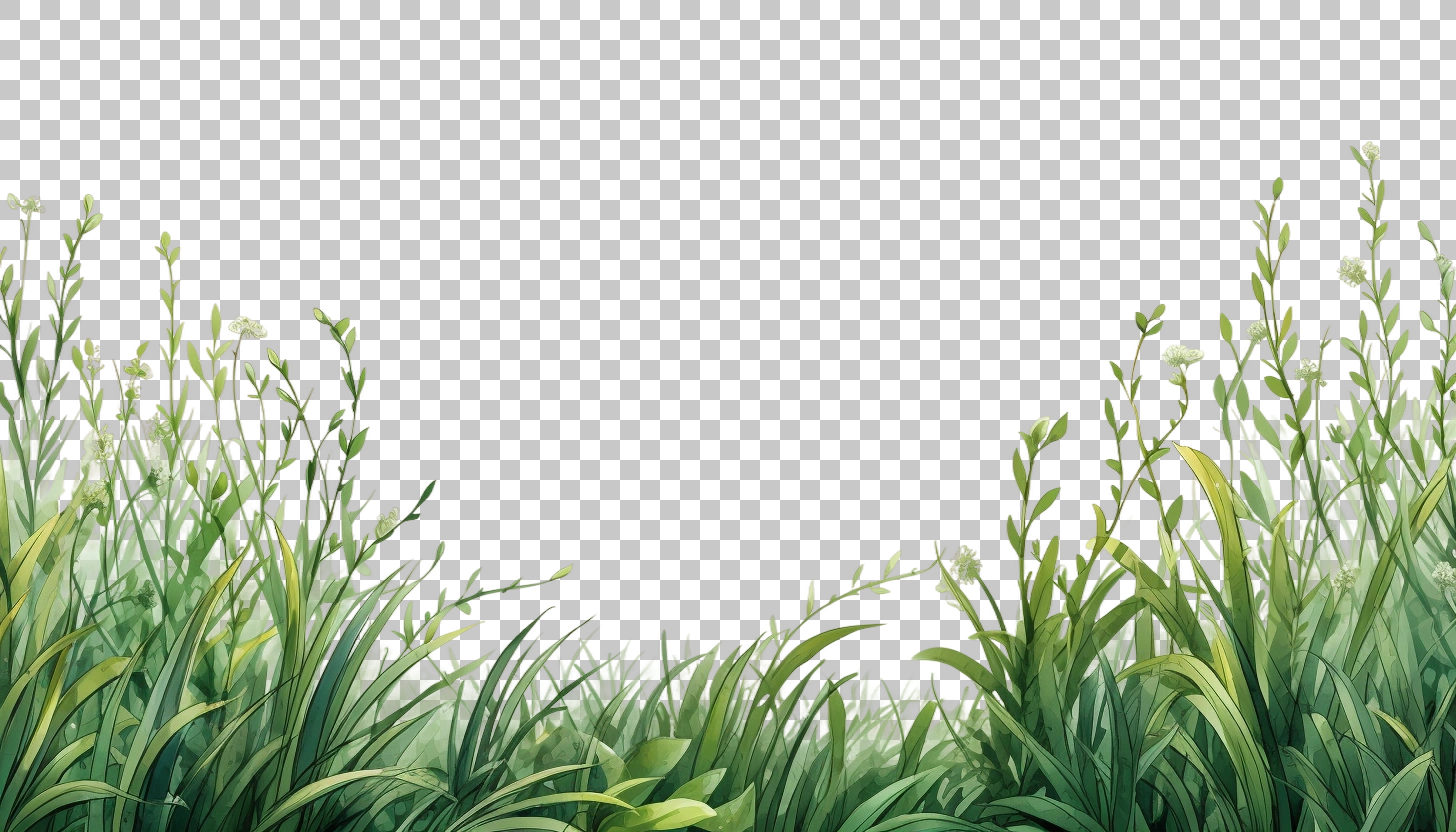 Watercolor Grass Border Frame png, Vintage Grass, Artistic Theme