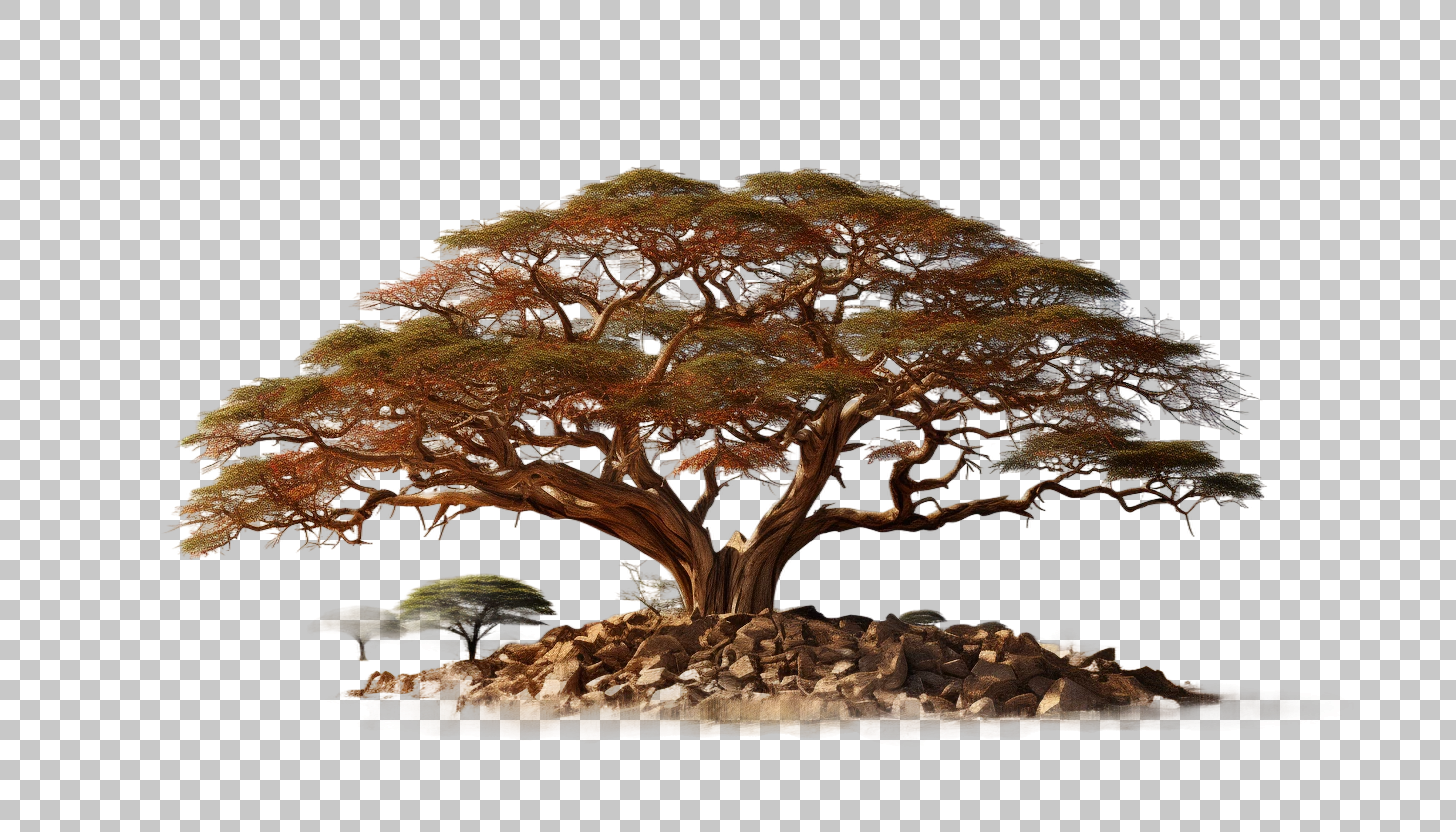 Acacia Tree Savannah png, Serengeti Wildlife, Natural Beauty