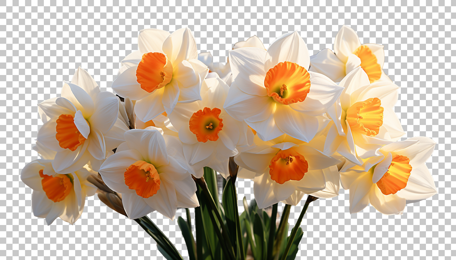 Daffodil Flower png, Sunny Springtime Bloom, Floral Clipart