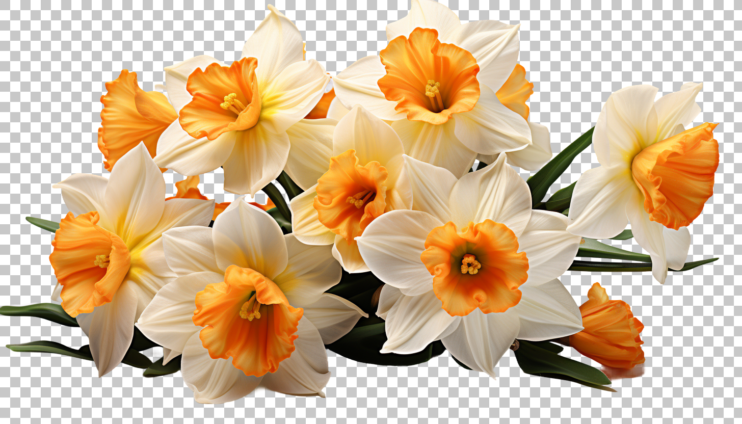 Daffodil Flower png, Narcissus Flower Clipart, Spring Design