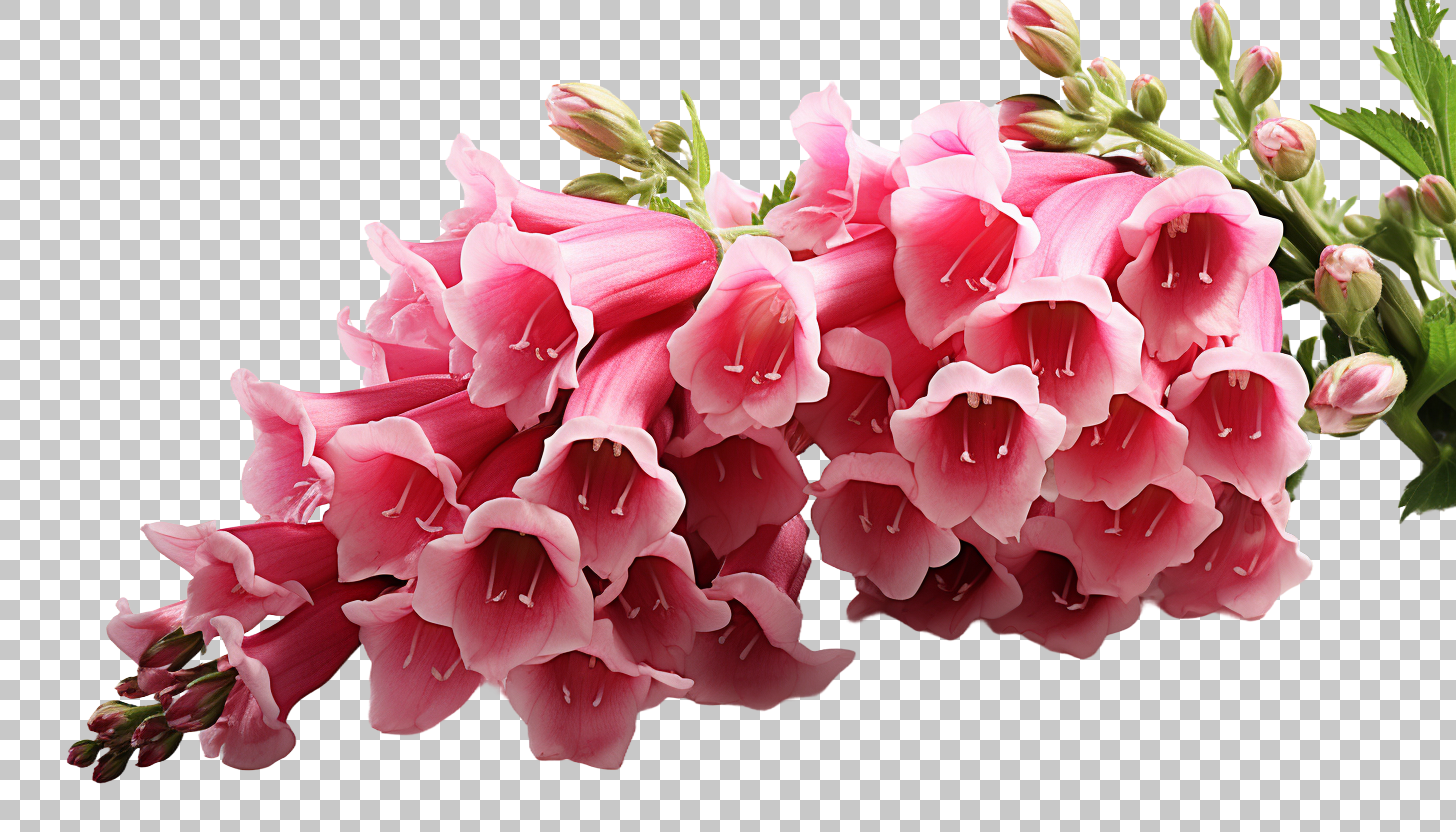 Foxglove Flower png, Digital Botanical Illustration, Digital Print