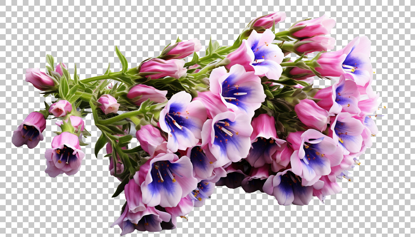 Foxglove Flower Art png, Floral Illustration Print, Summer Blossom