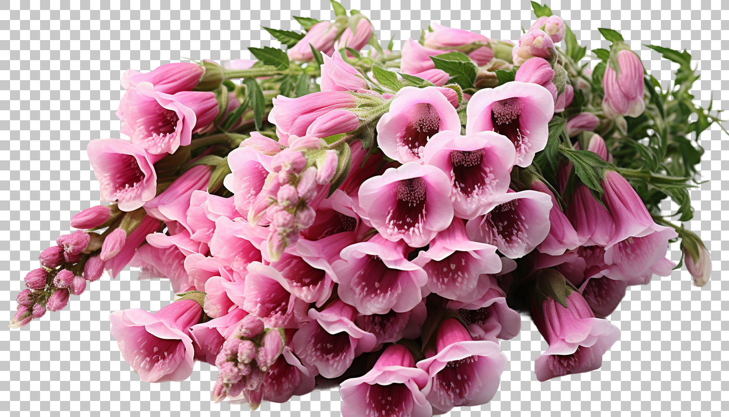 Foxglove Floral Clipart png, Blooming Garden Flower, Digital Illustration