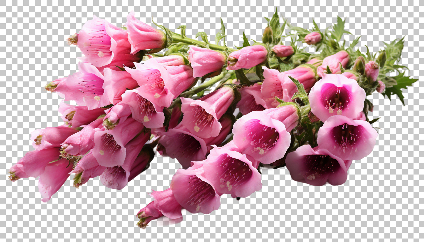 Foxglove Flower Illustration png, Vibrant Botanical Art, Summer Blossom