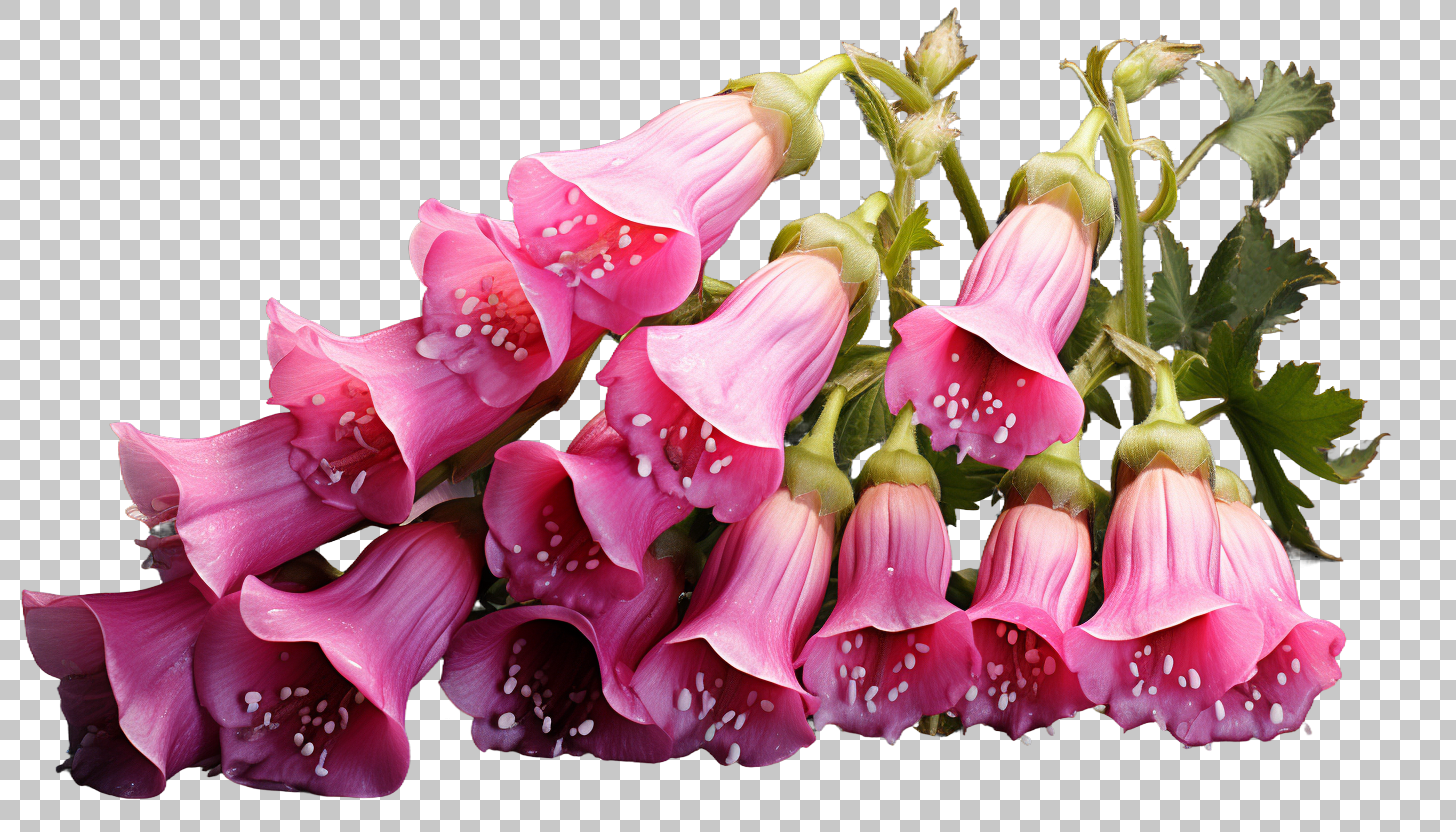 Foxglove Flower Graphic png, Floral Botanical Art, Vibrant Bloom
