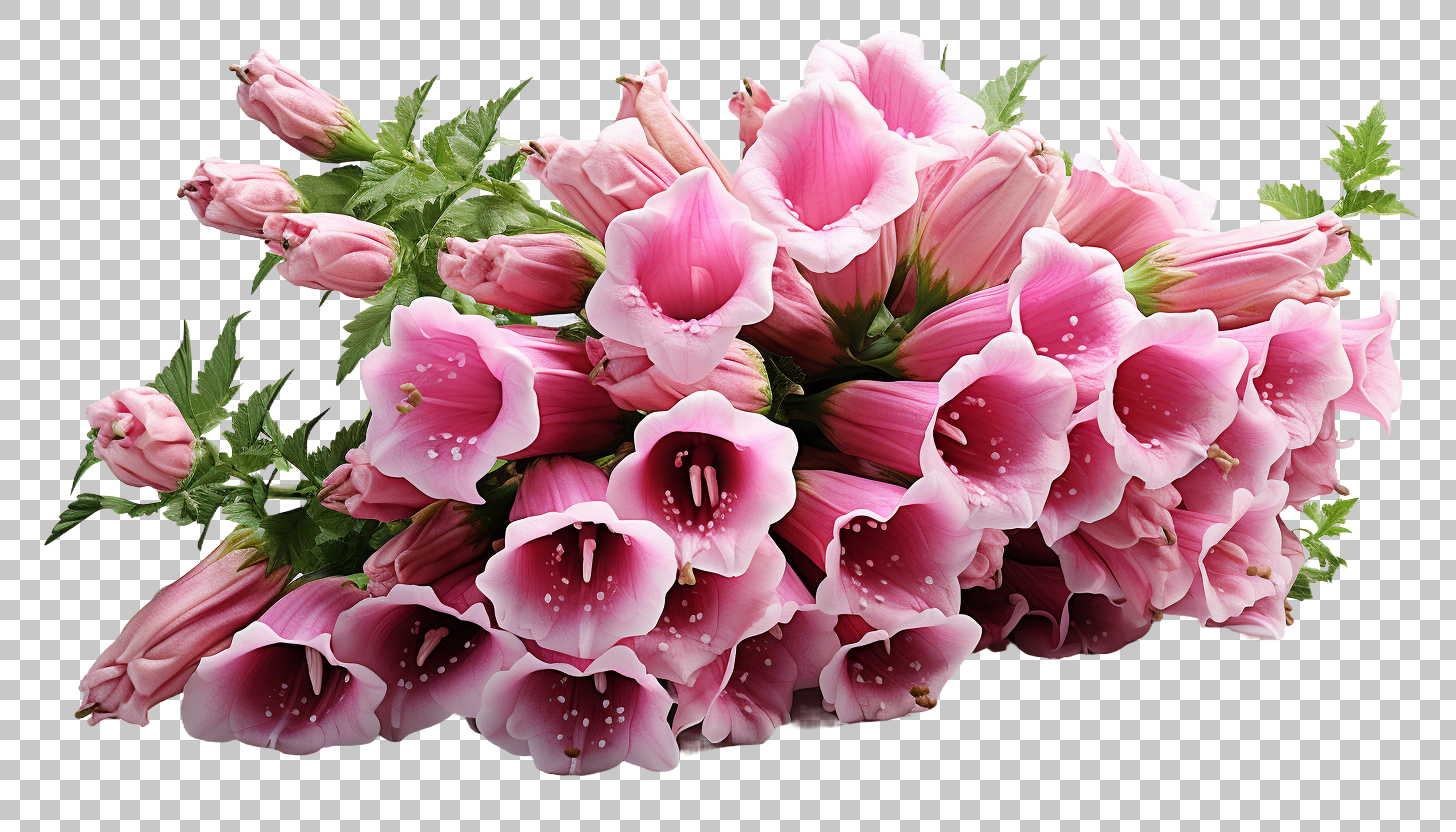 Foxglove Flower Artwork png, Floral Botanical Print, Summer Blossom