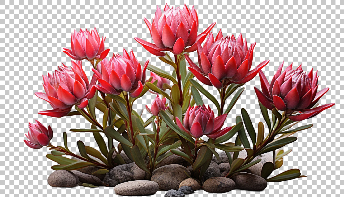 Leucadendron cone shaped flowers illustration png, Floral designs, Plant clipart