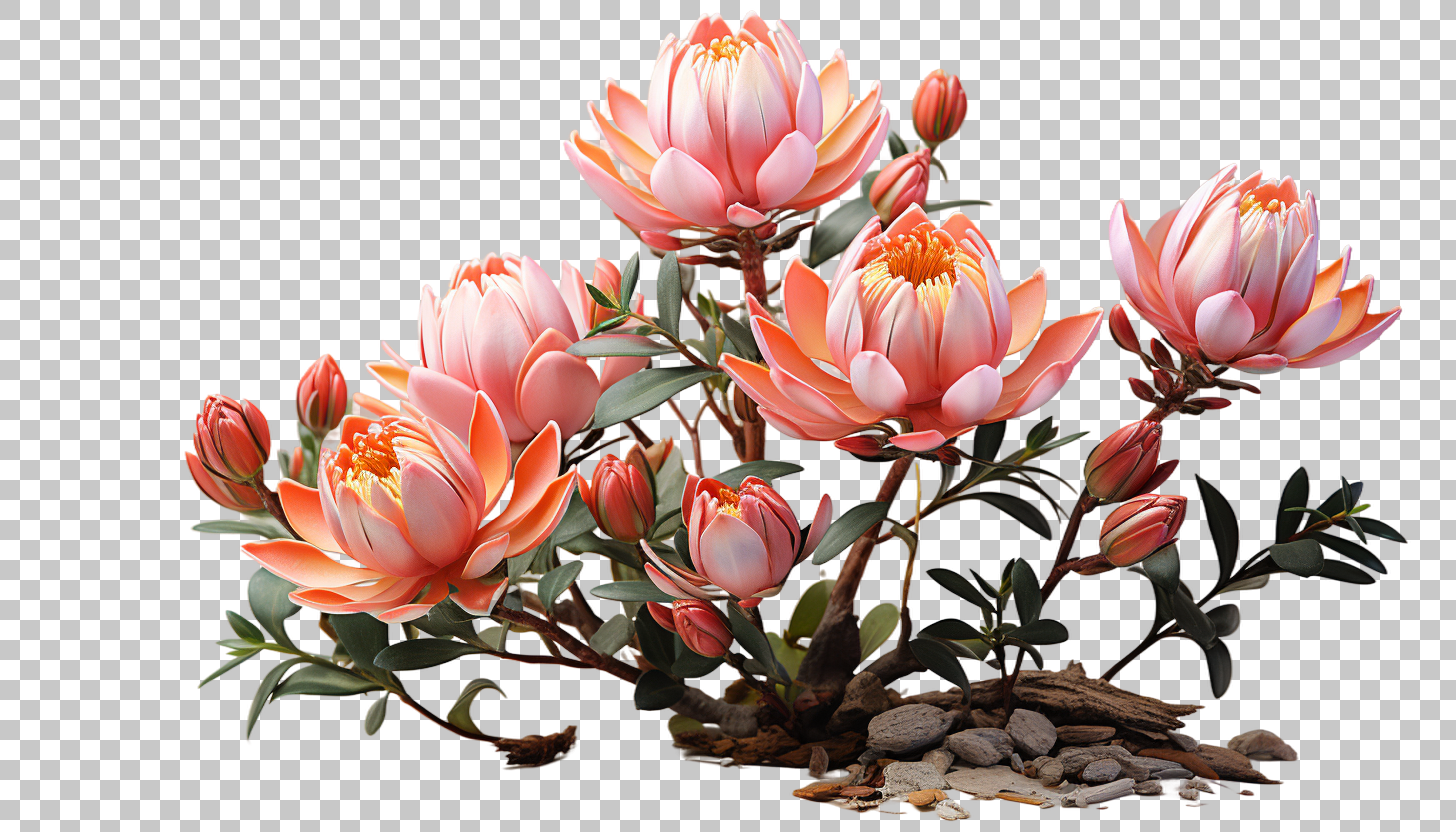 Leucadendron cone shaped flowers graphic png, Floral patterns, Plant illustrations