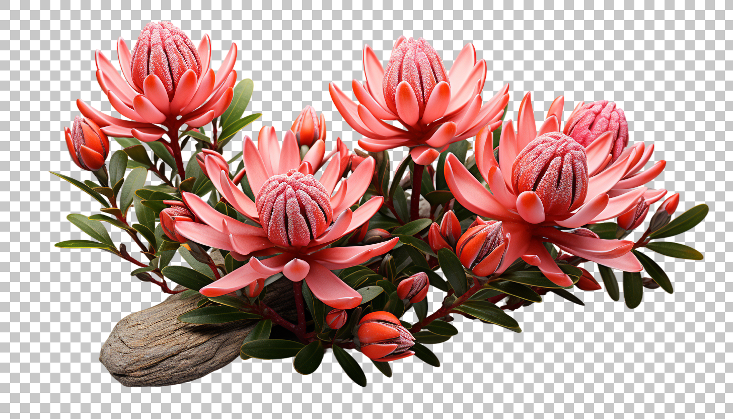 Leucadendron cone shaped flowers png, Botanical illustrations, Floral clipart