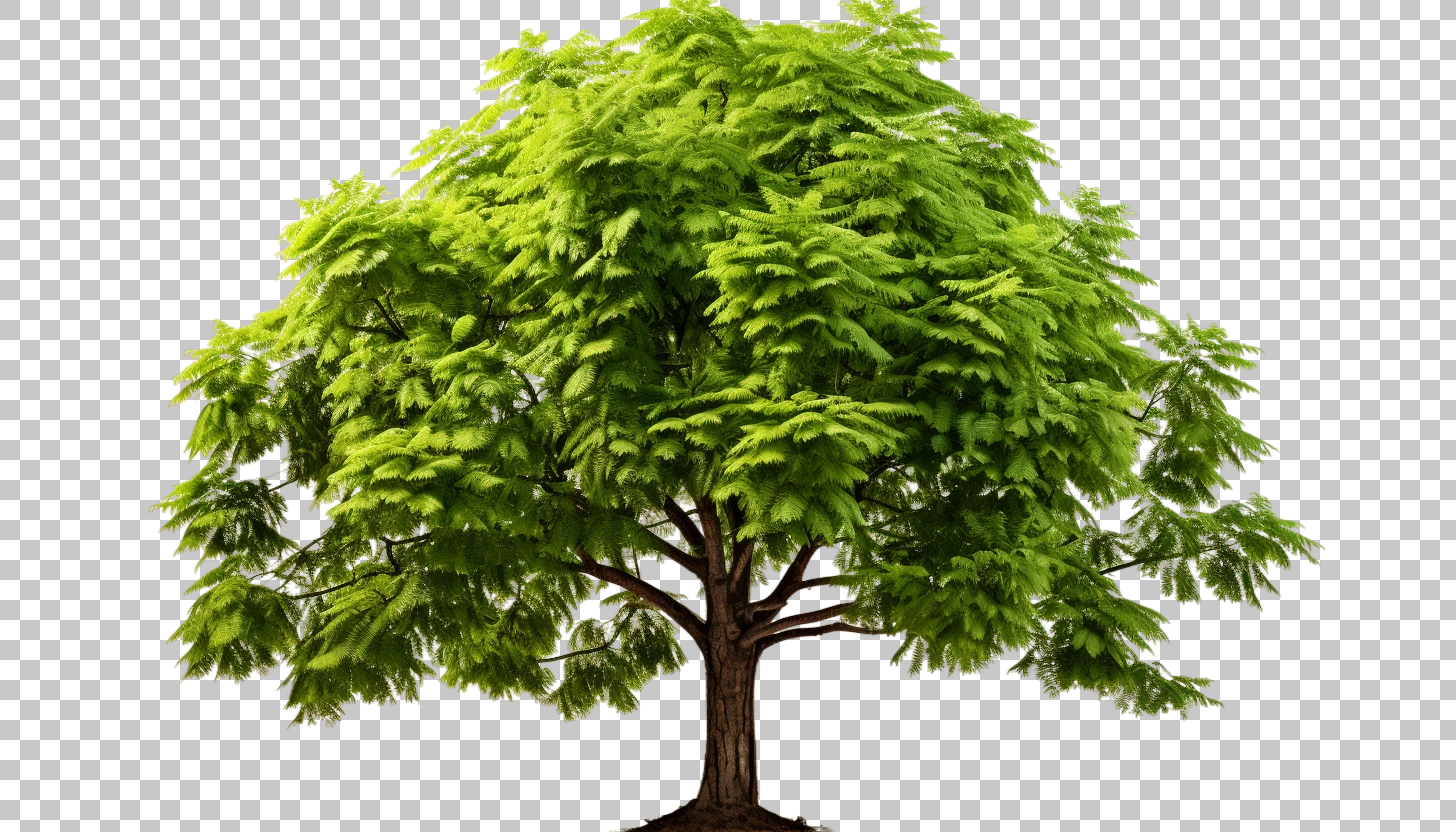 Metasequoia tree isolated png, Single tree, Transparent background