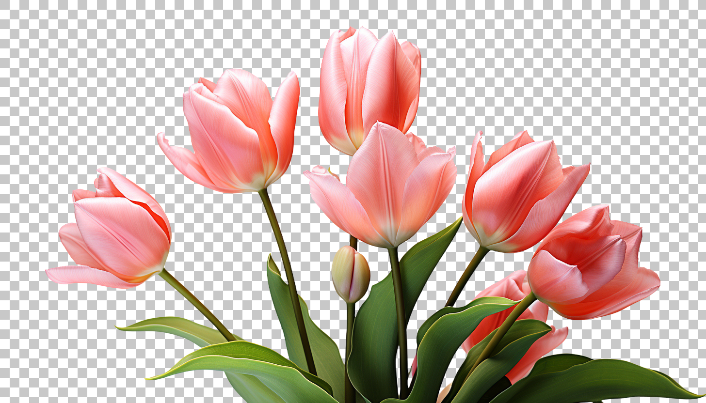 Tulip bulbs spring png, Spring floral elements, Blooming tulip graphics