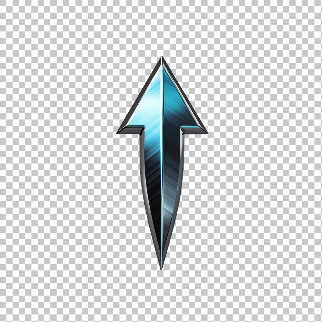 Arrow Icon on White Background png, Sleek Arrow Design, Graphic Marker