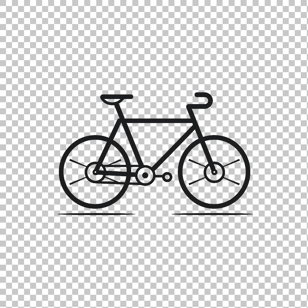 Bicycle icon png, Bicycle Silhouette Graphic, Cycling Symbol