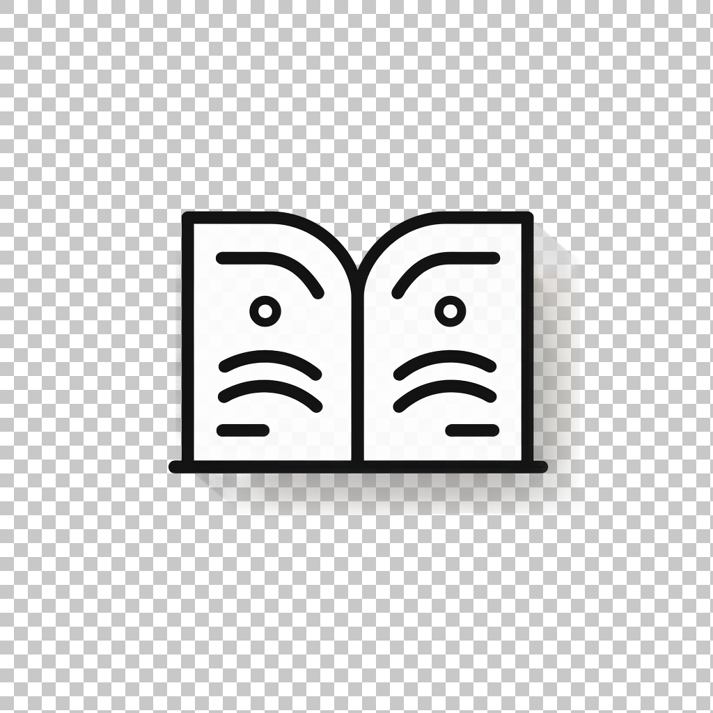 Book Icon png, Book Glyph Graphic, Reading Symbol