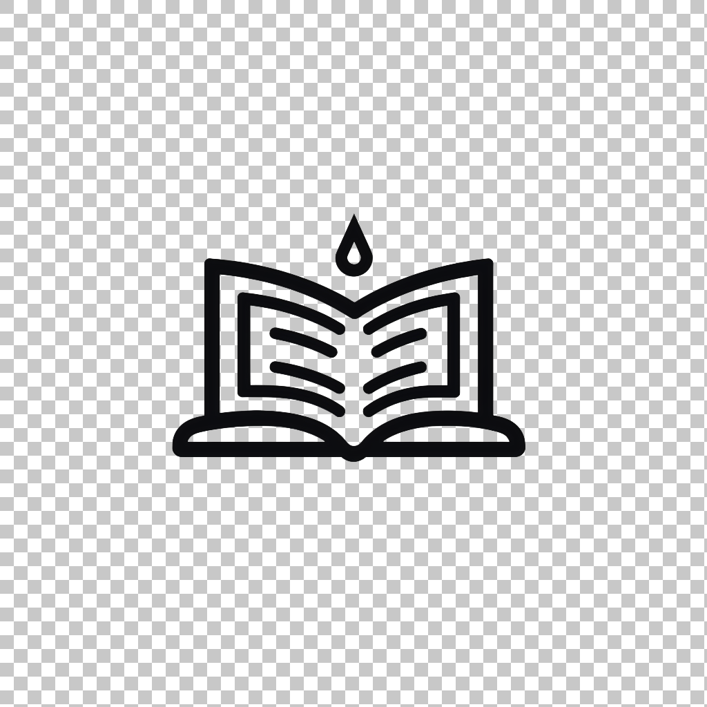 Book Icon on White Background png, Library Symbol Illustration