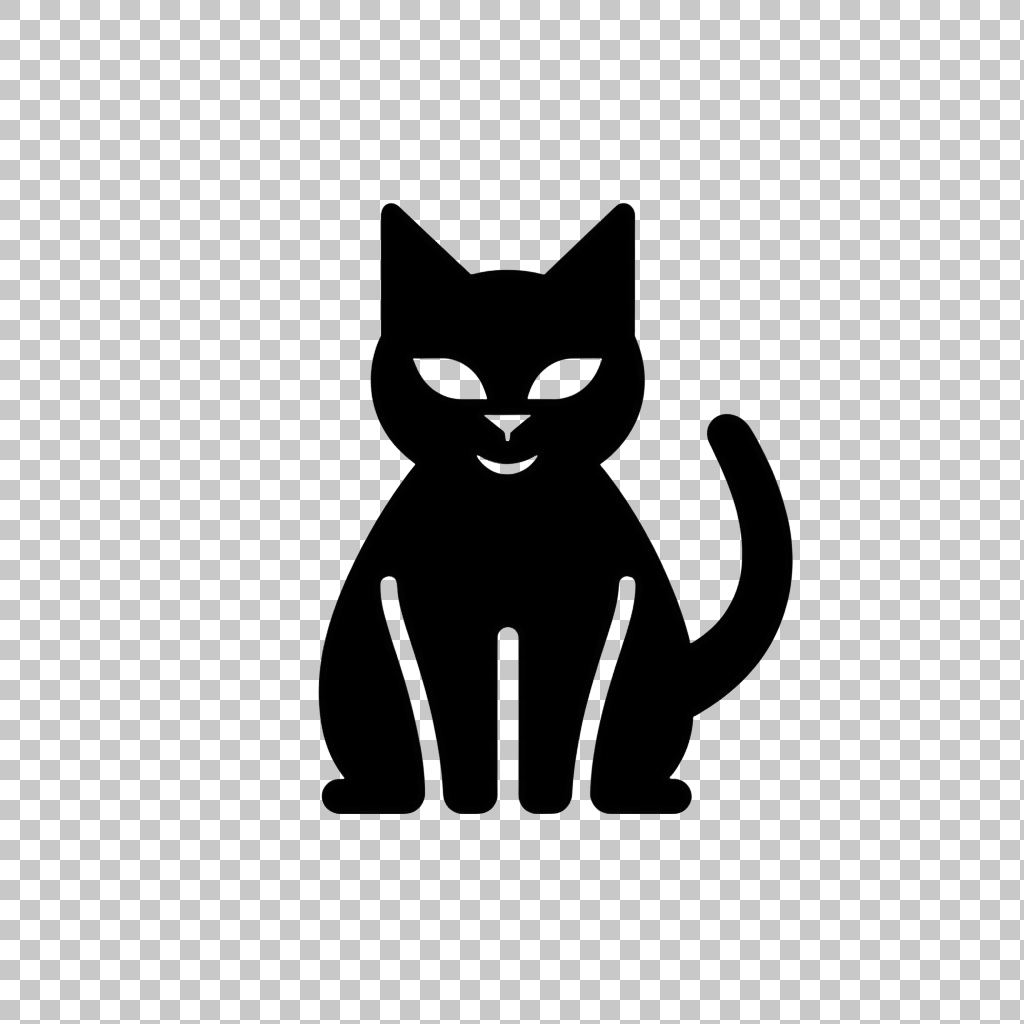 Cat symbol icon png, Feline Illustration, Cute Kitten