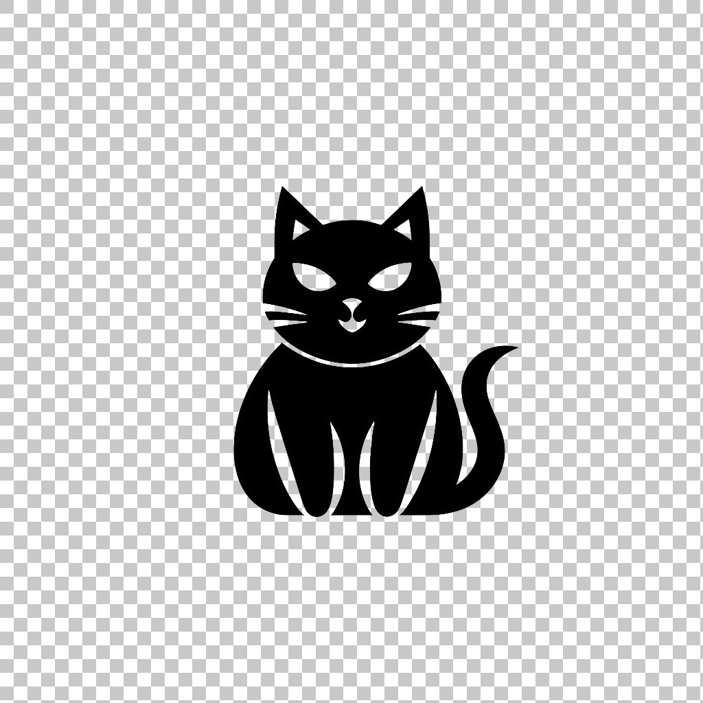 Cat symbol icon png, Kitty Silhouette Symbol, Fur