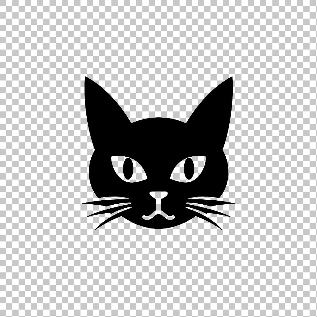 Cat symbol icon png, Whiskers Symbol, Furry Friend