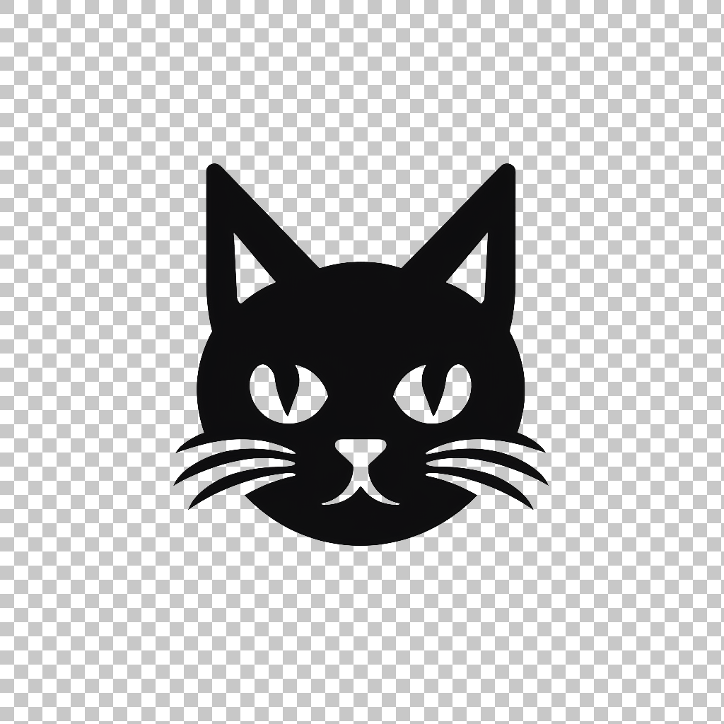 Cat symbol icon png, Cute Kitten Logo, Tail Illustration
