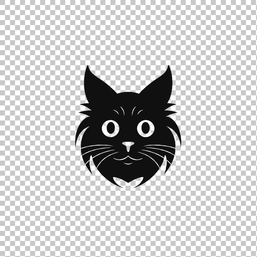 Cat symbol icon png, Kitten Illustration, Whiskers