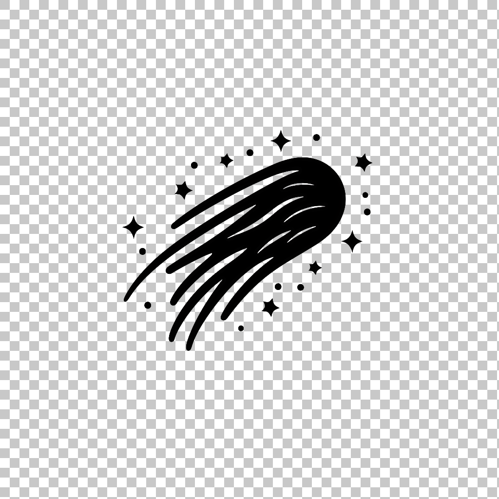Comet icon png, Cosmic Debris Illustration, Solar System Object