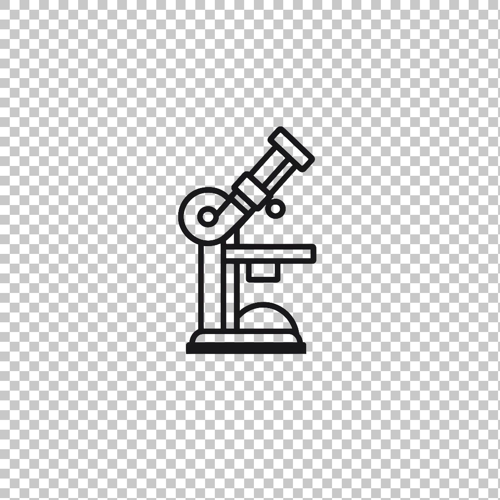 Microscope icon png, Research Tool, Scientific Equipment