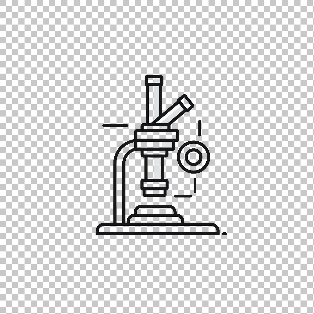 Microscope icon png, Lab Equipment, Research Symbol