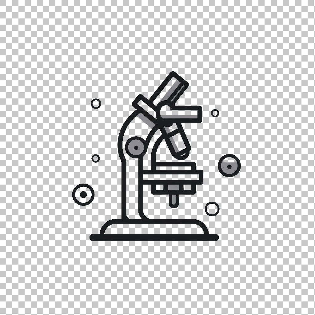 Microscope icon png, Investigation Tool, Research Symbol
