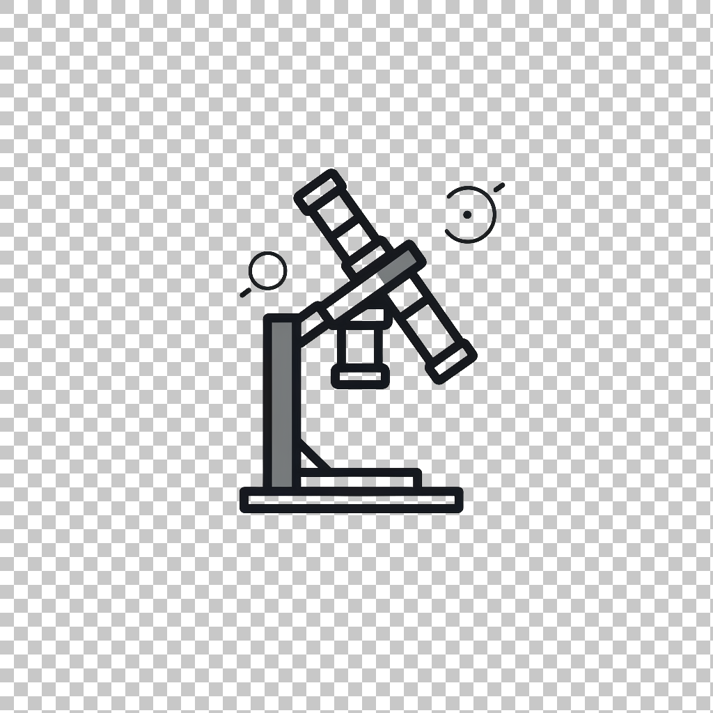 Microscope icon png, Biology Tool, Laboratory Illustration