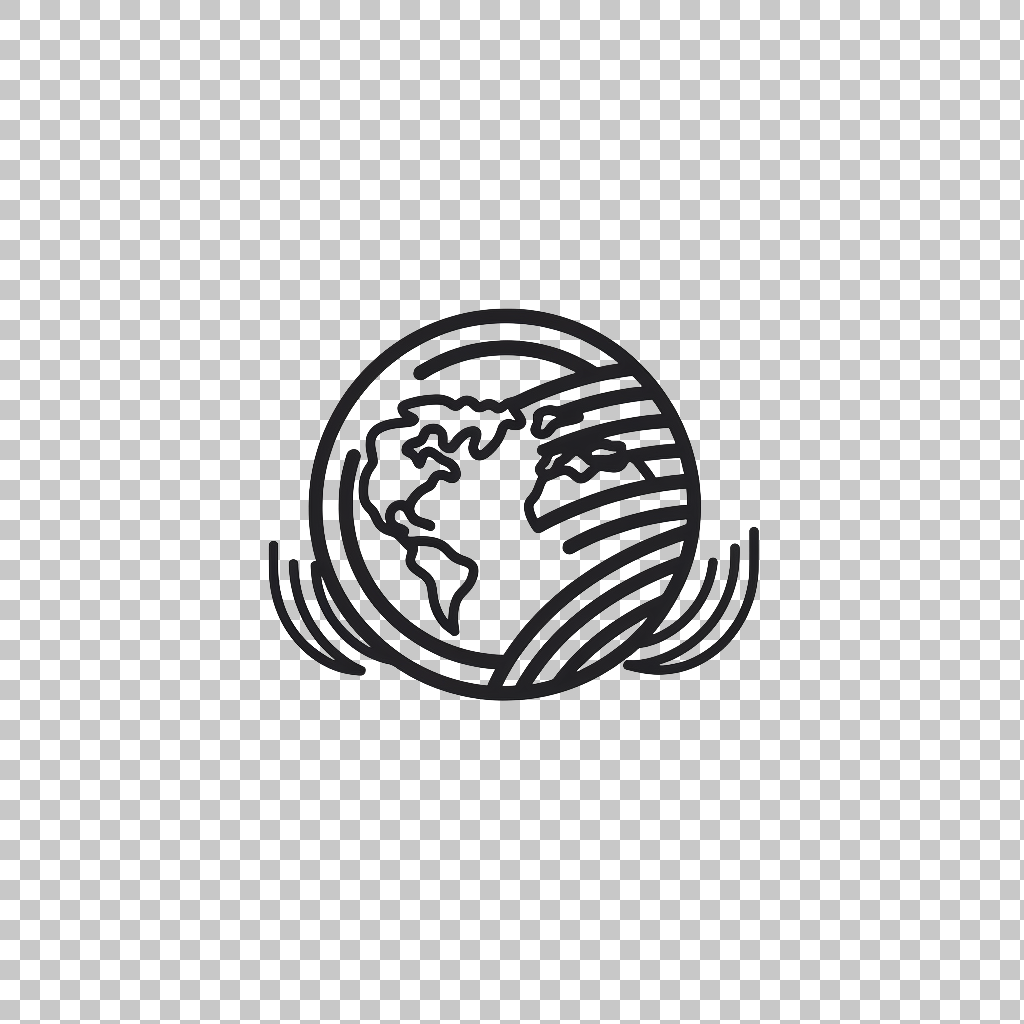 Earth icon png, Earth Sphere, Globalization Symbol