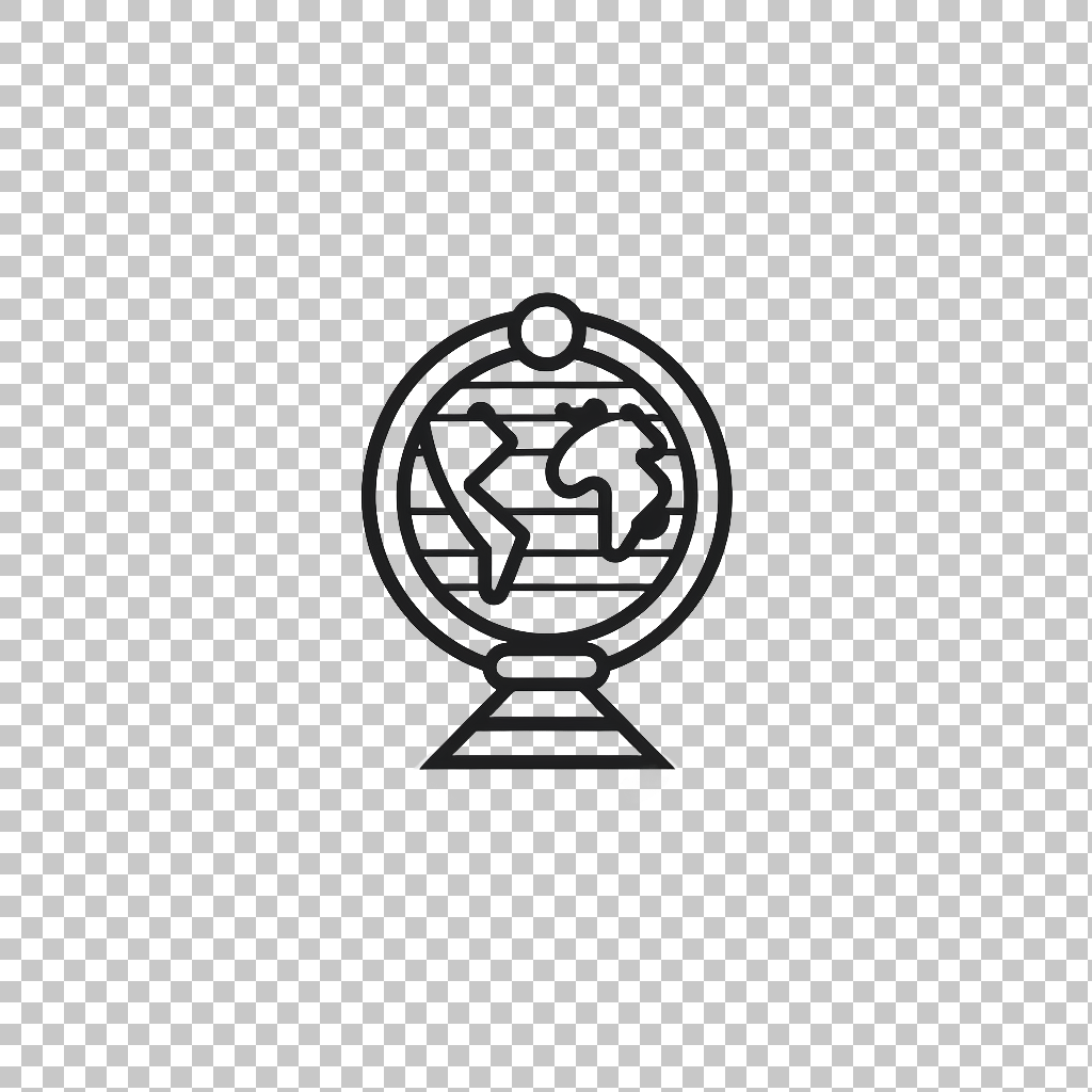 Globe icon png, Space Illustration, Planetary Symbol