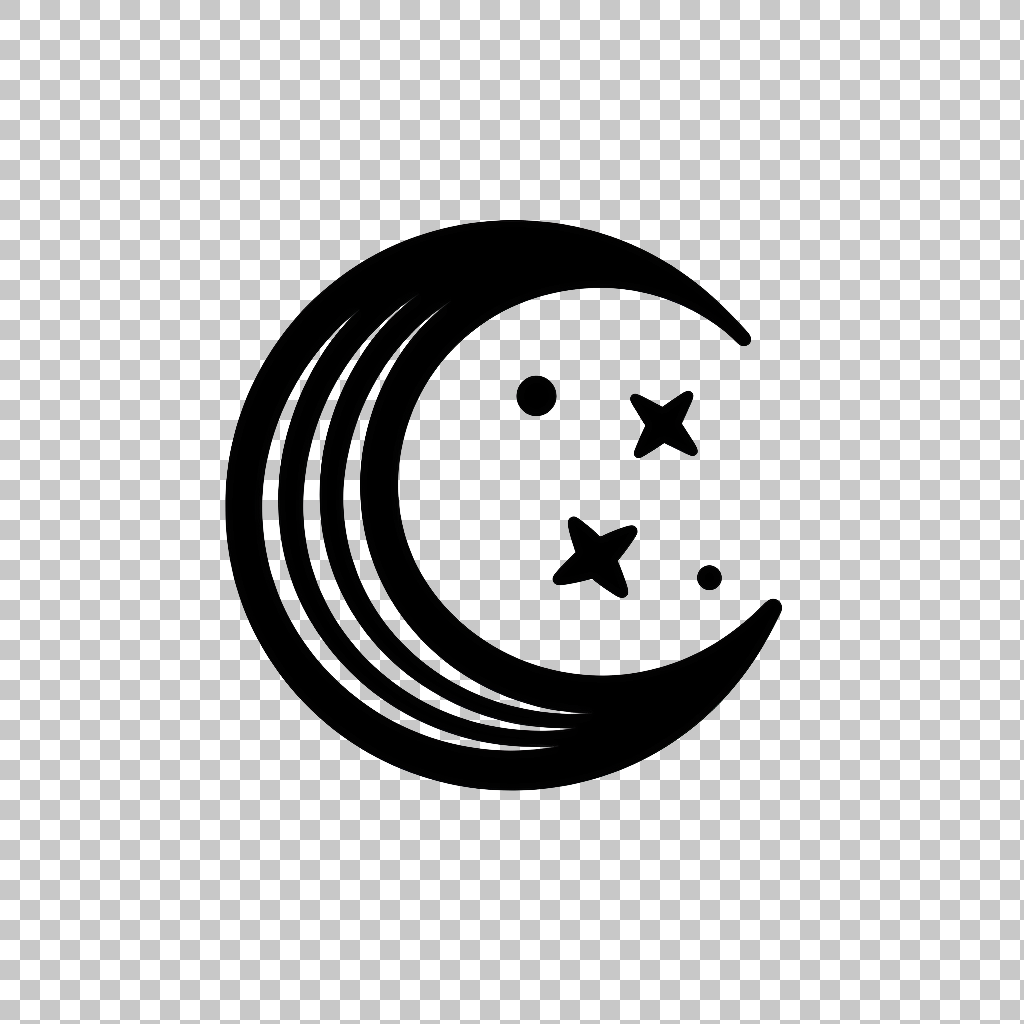 Moon icon png, Crescent Moon Illustration, Celestial Symbol
