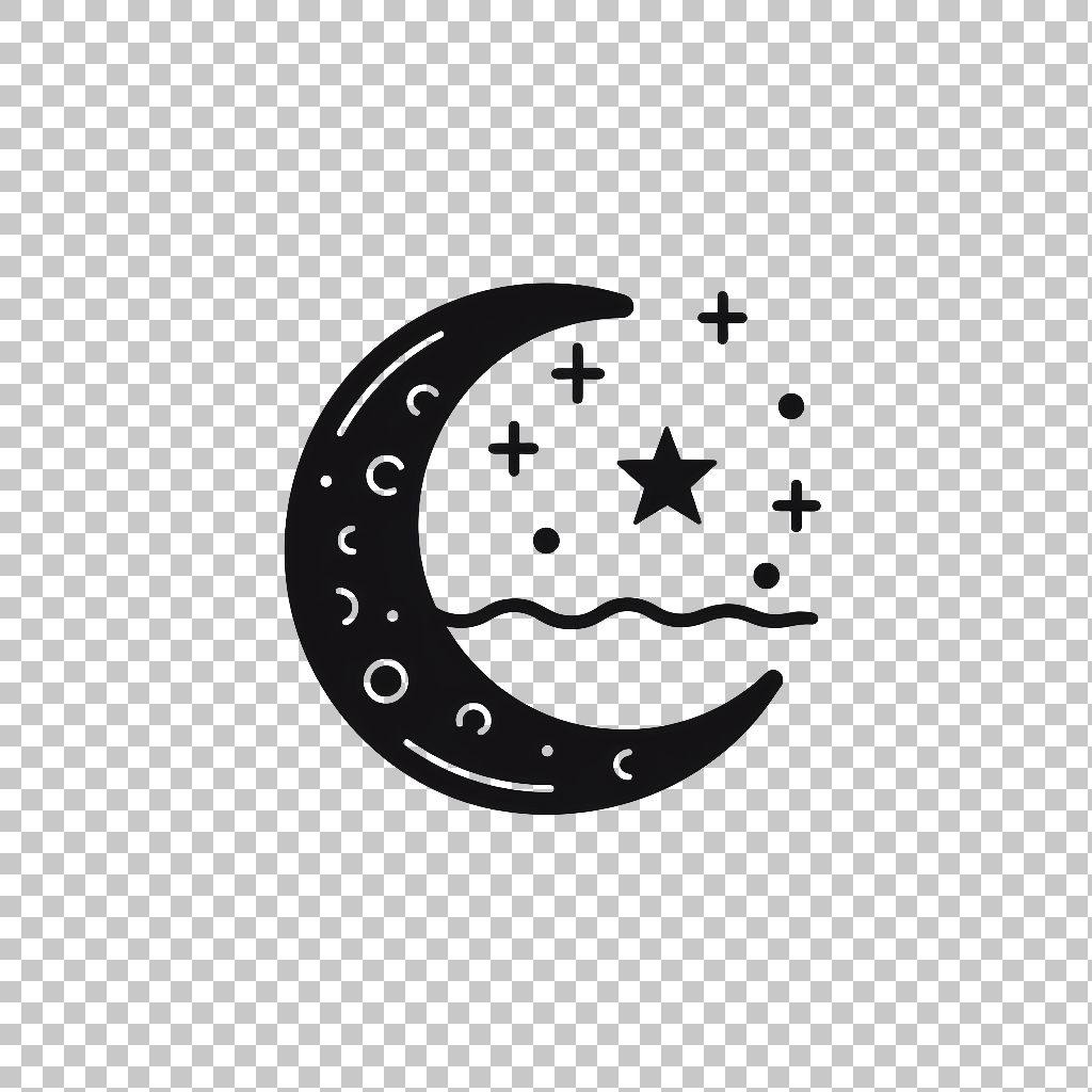 Moon icon png, Moonlight Illustration, Night Sky Symbol