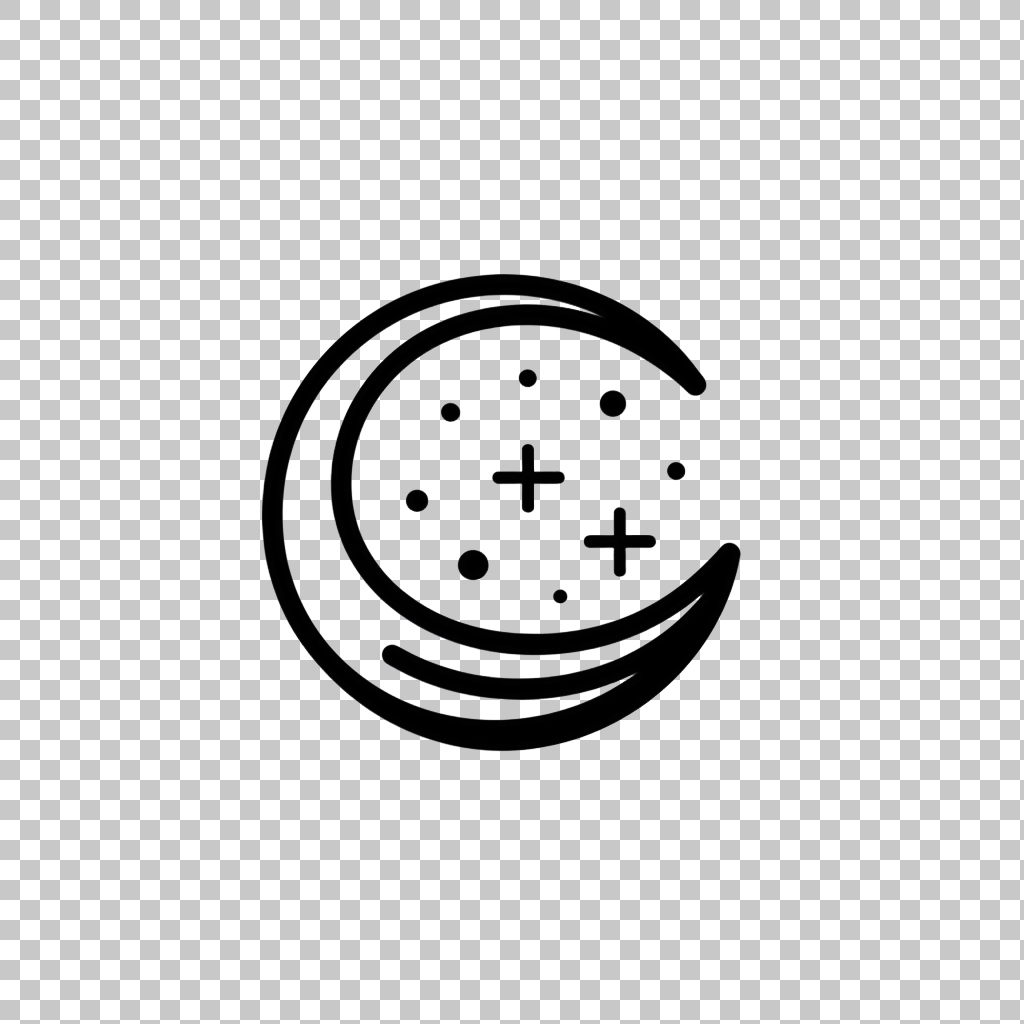 Moon icon png, Moonrise Graphic, Celestial Symbol