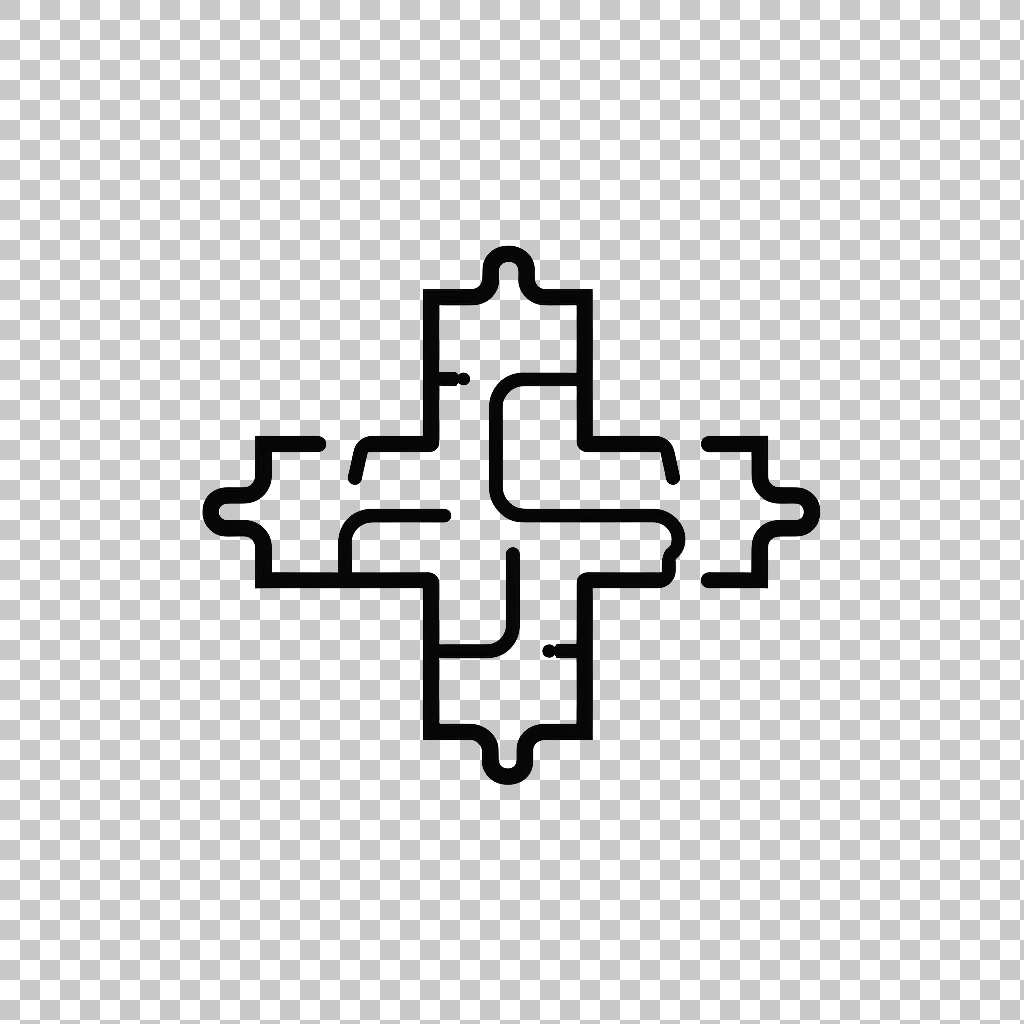 Puzzle Icon png, Strategy Game Illustration, Abstract Symbol