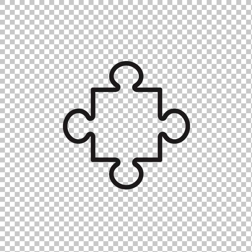 Puzzle Icon png, Abstract Puzzle Graphic, Mental Exercise Symbol