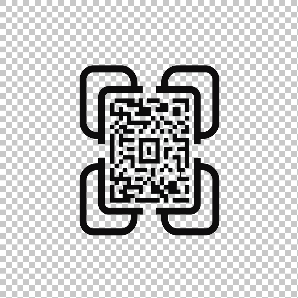 Mobile QR Code Icon png, Digital Barcode Symbol, Smartphone Technology