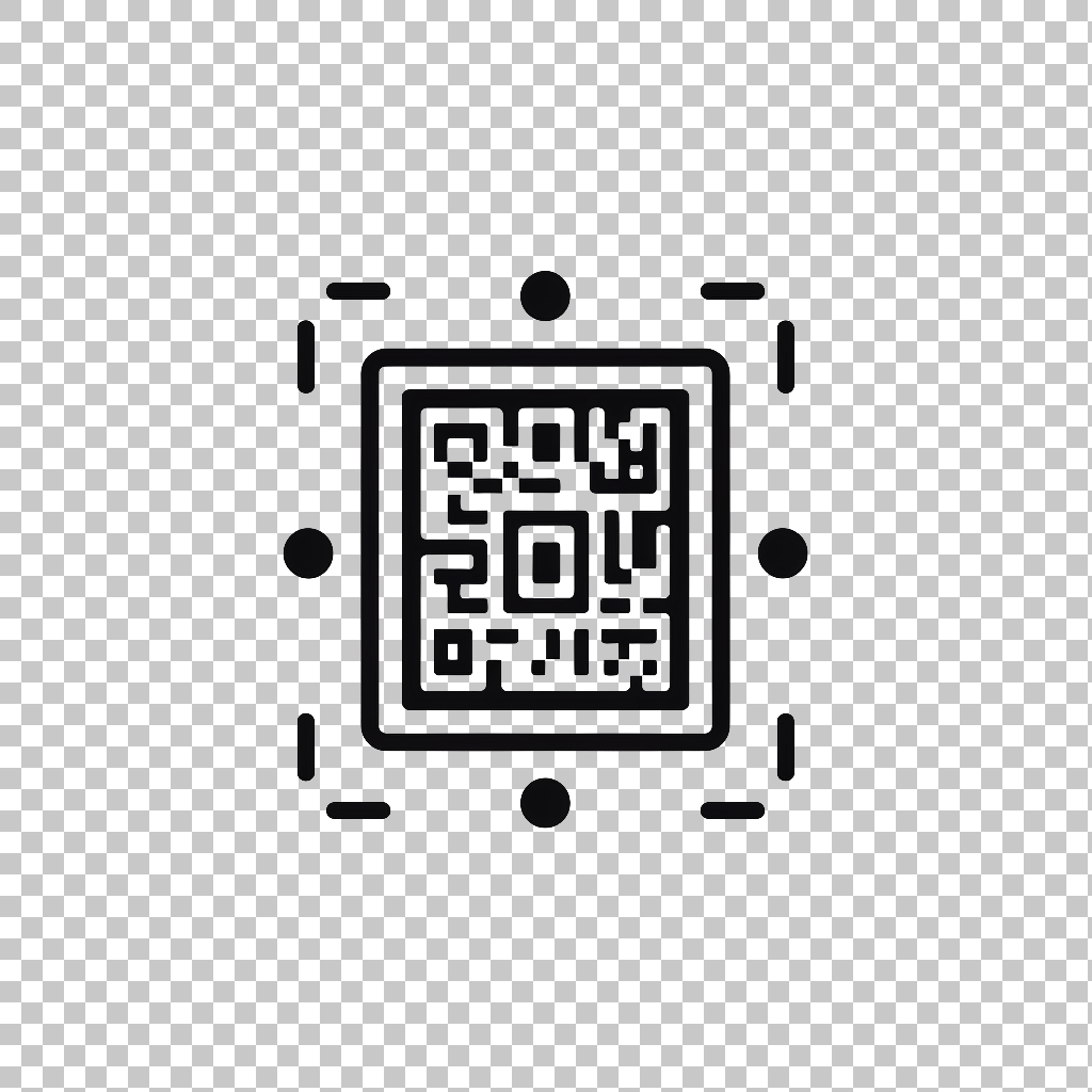 Electronic QR Code Icon png, Scan Barcode Symbol, Digital Graphic