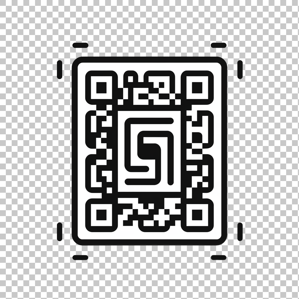 Technology QR Code Icon png, Digital Barcode Symbol, Data Matrix Graphic