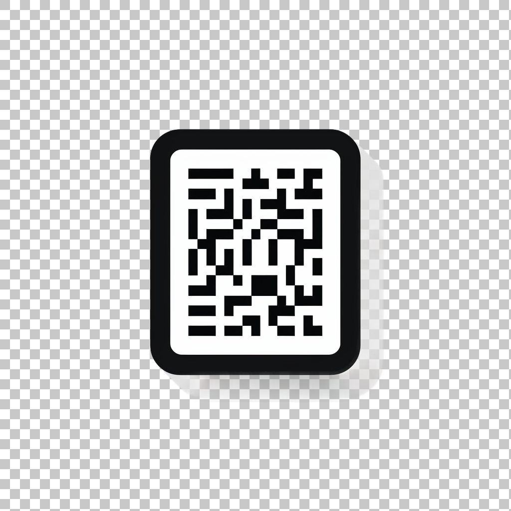 QR Code Symbol Graphic png, Digital Barcode Icon, Scannable Graphic