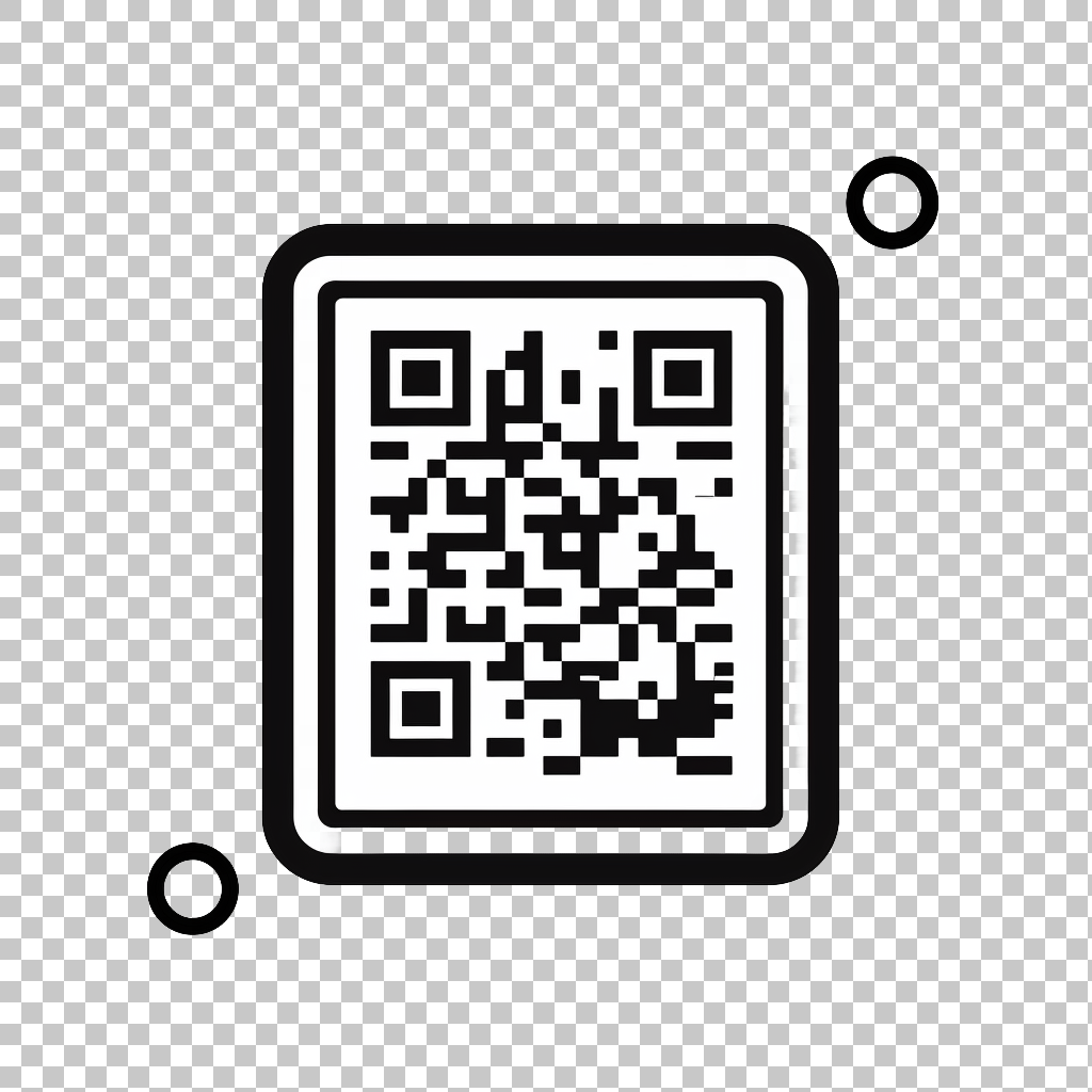 Mobile QR Code Illustration png, Digital Barcode Symbol, Smartphone Graphic