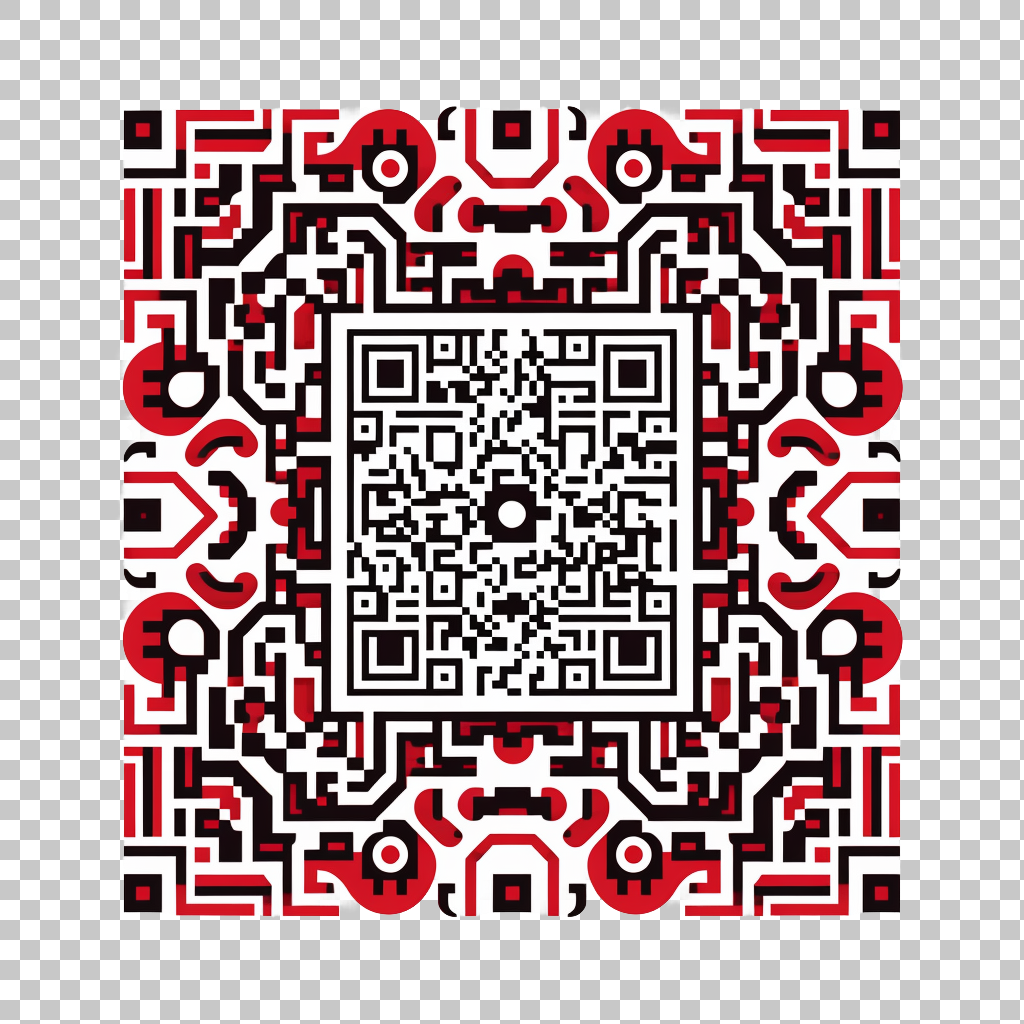 Technology QR Code Graphic png, Digital Barcode Symbol, Data Matrix Illustration
