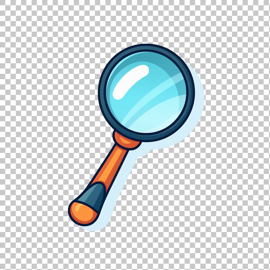Find Symbol Icon png, Magnifying Glass Illustration, Search Tool