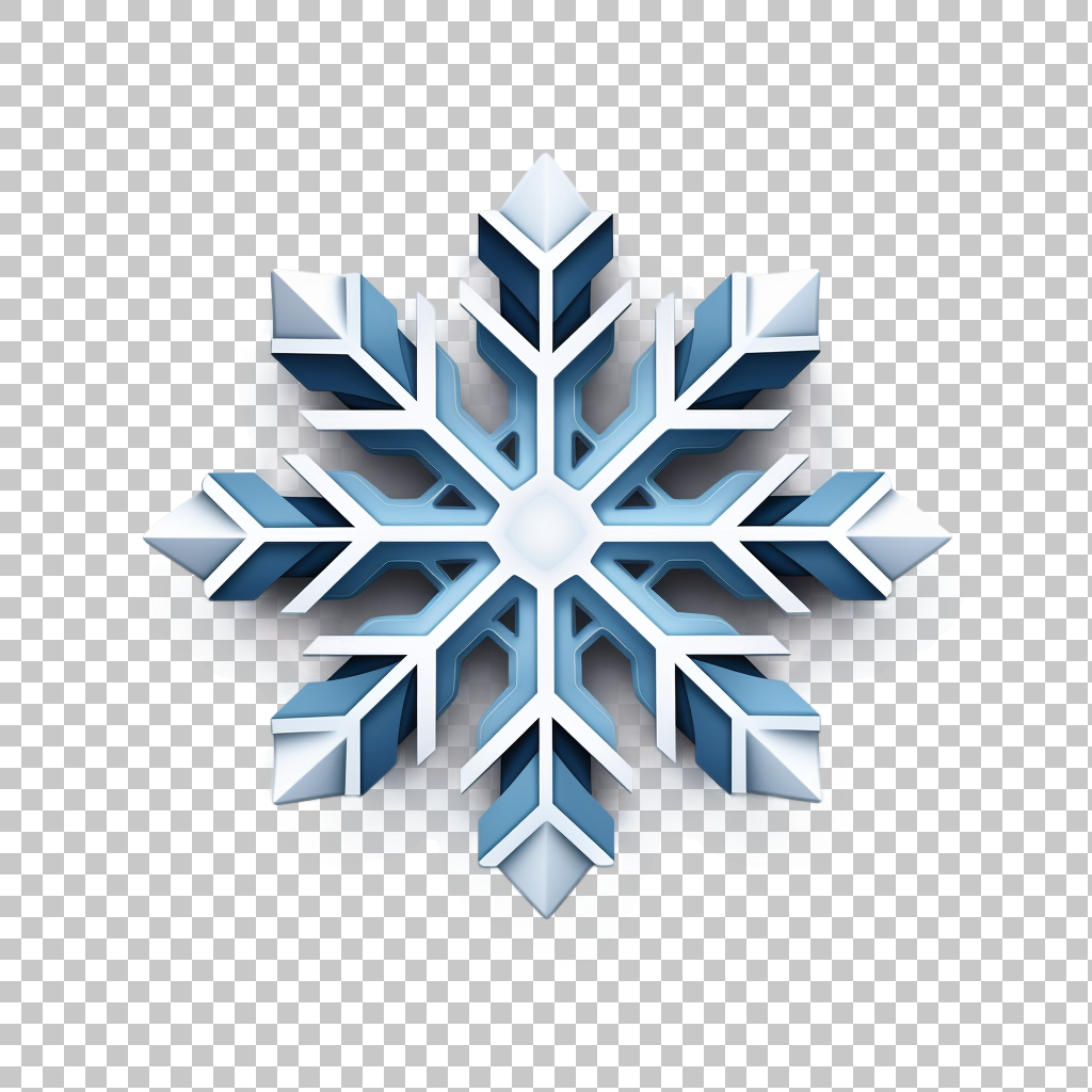 White Snowflake Icon png, Winter Symbol, Frost Illustration