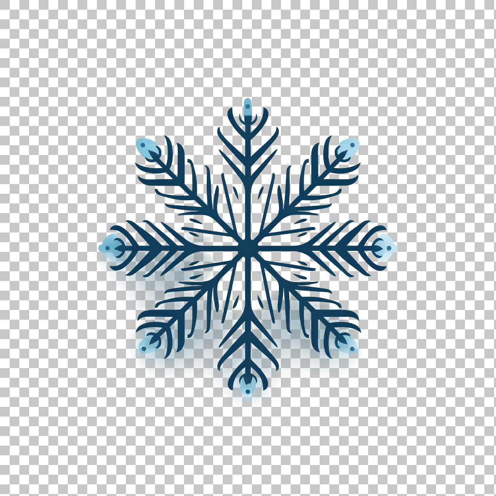 Snowflake Vector Icon png, Ice Crystal Symbol, Snow Illustration