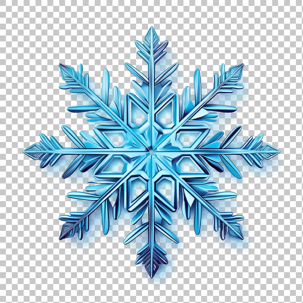 Snowflake Icon png, Winter Symbol, Frost Illustration